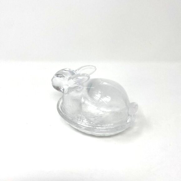 Target Colored Glass Figural Bunny Treats Candy Dish Easter Pink Clear Green - Picture 8 of 16
